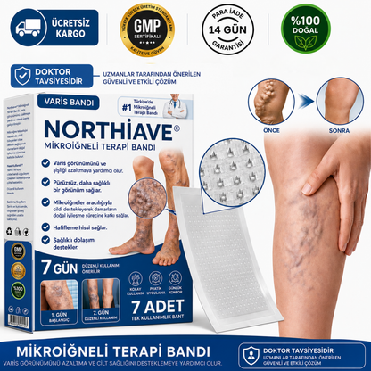 NORTHİAVE® DAMAR RAHATLATICI MİKROİĞNELİ TERAPİ BANDI